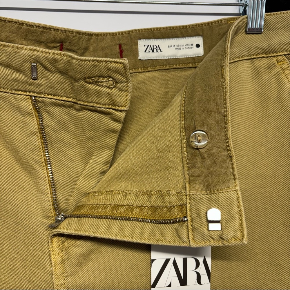 ✨Zara Chino Trouser Pants Wide Leg Size 28 - Picture 7 of 15